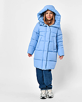 Стильний теплий пуховик на дівчинку- 8369