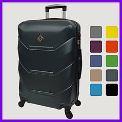 Валіза дорожня на колесах Bonro 2019 M середня смарагдова пластикова з висувною ручкою і кодовим замком