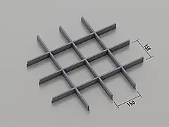 Підвісна стеля Грильято 150*150 Графіт RAL 7024