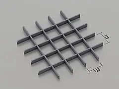 Підвісна стеля Грильято 120*120 Графіт RAL 7024