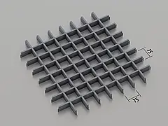 Підвісна стеля Грильято 75*75 Графіт RAL 7024