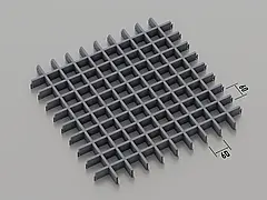 Підвісна стеля Грильято 60*60 Графіт RAL 7024