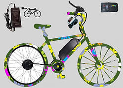 Заводський електрокомплект 500 W 36V/13A, 20A MXUS з пультом керування, передній/задній з мотор-колесом 26/27/28/29 для велосипеда