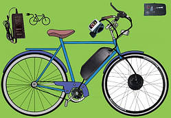 Заводський електрокомплект 500 W 36V/13A, 20A MXUS з пультом керування, передній/задній з мотор-колесом 26/27/28/29 для велосипеда