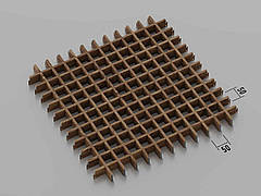 Підвісна стеля Грильято 50*50 Темне дерево