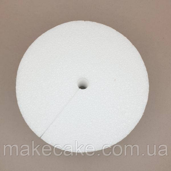 Пінопластовий фальш-ярус круглий 24х15 см, з отвором, фото 1