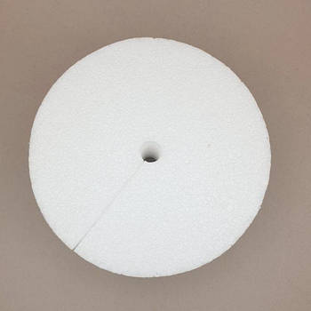 Пінопластовий фальш-ярус круглий 24х15 см, з отвором