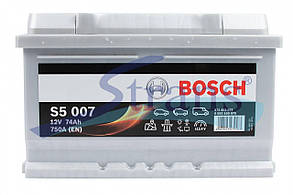 Акумулятор Bosch 12V 74Ah 750A R+ S5 278*175*175Mm 0092S50070