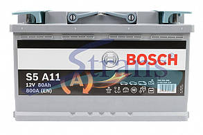 Акумулятор Bosch Agm 12 V 80 Ah 800A R+ S5 A11 315*175*190Mm 0092S5A110