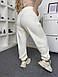 Жіночі спортивні штани джогери великого розміру БАТАЛ 48-62, полар фліс, фото 3