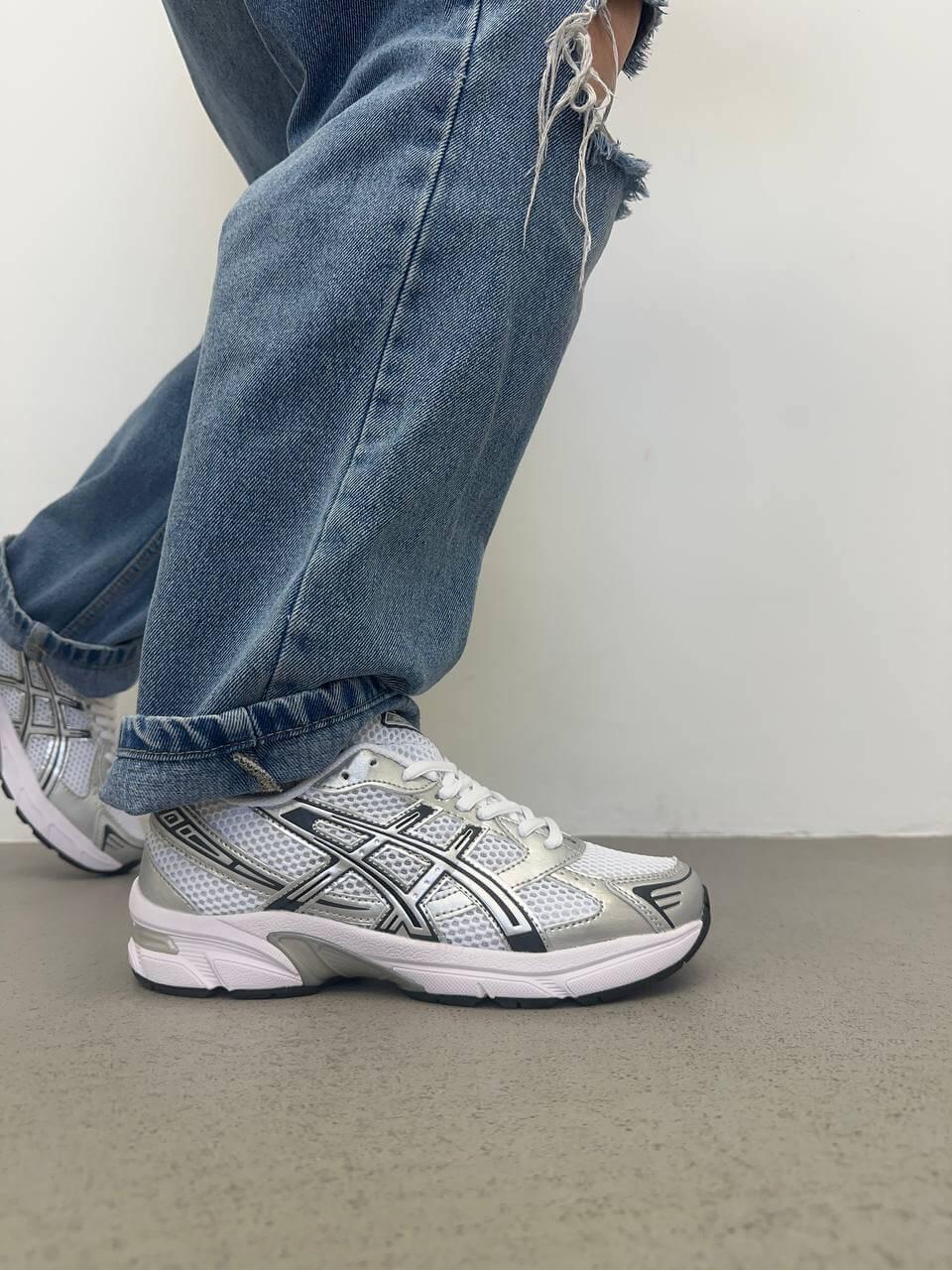 Кросівки чоловічі білі Asics Gel-1130 White Silver (22160), фото 1