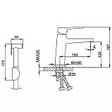 Змішувач для раковини з гігієнічним душем FAOP A1009-16, чорний, фото 2