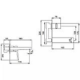 Змішувач прихованого монтажу для раковини FAOP A1009-36, чорний, фото 3
