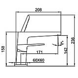 Змішувач для ванни на борт FAOP A1109-6, чорний, фото 2
