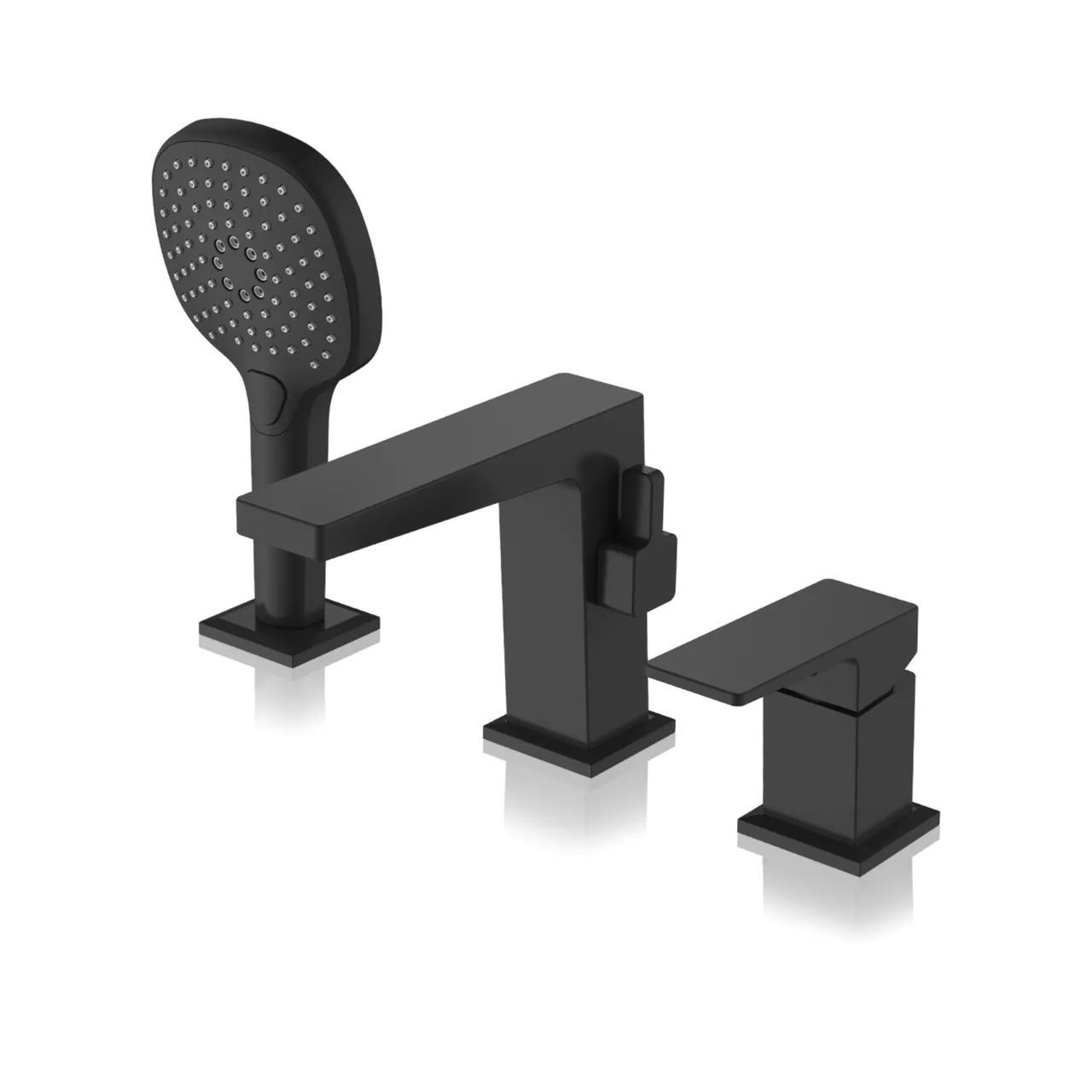 Змішувач для ванни на борт FAOP A1109-6, чорний, фото 1