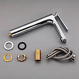 Змішувач для умивальника Frap F1052-55 високий, хром, фото 4