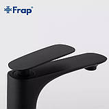 Змішувач для умивальника Frap F1052-57 високий, чорний, фото 4