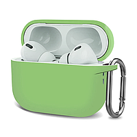 Чохол з Soft-Touch і мікрофіброю для AirPods Pro 2 + карабін - Jackfruit 18