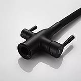 Змішувач для кухні під фільтр Frap F4396-6 з гнучким виливом, фото 4