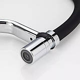 Змішувач для кухні FRAP F4497, гнучкий вилив, хром, фото 4