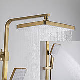 Душова система FRAP F2476-3, 3 функції Матове золото, фото 2