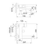 Змішувач для ванни Frap F3276-3 Матове золото, фото 5