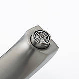 Високий змішувач для умивальника FRAP F1076-29, латунь, збройова сталь, фото 3