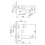 Змішувач для ванни FRAP F3276-9, збройова сталь, фото 5