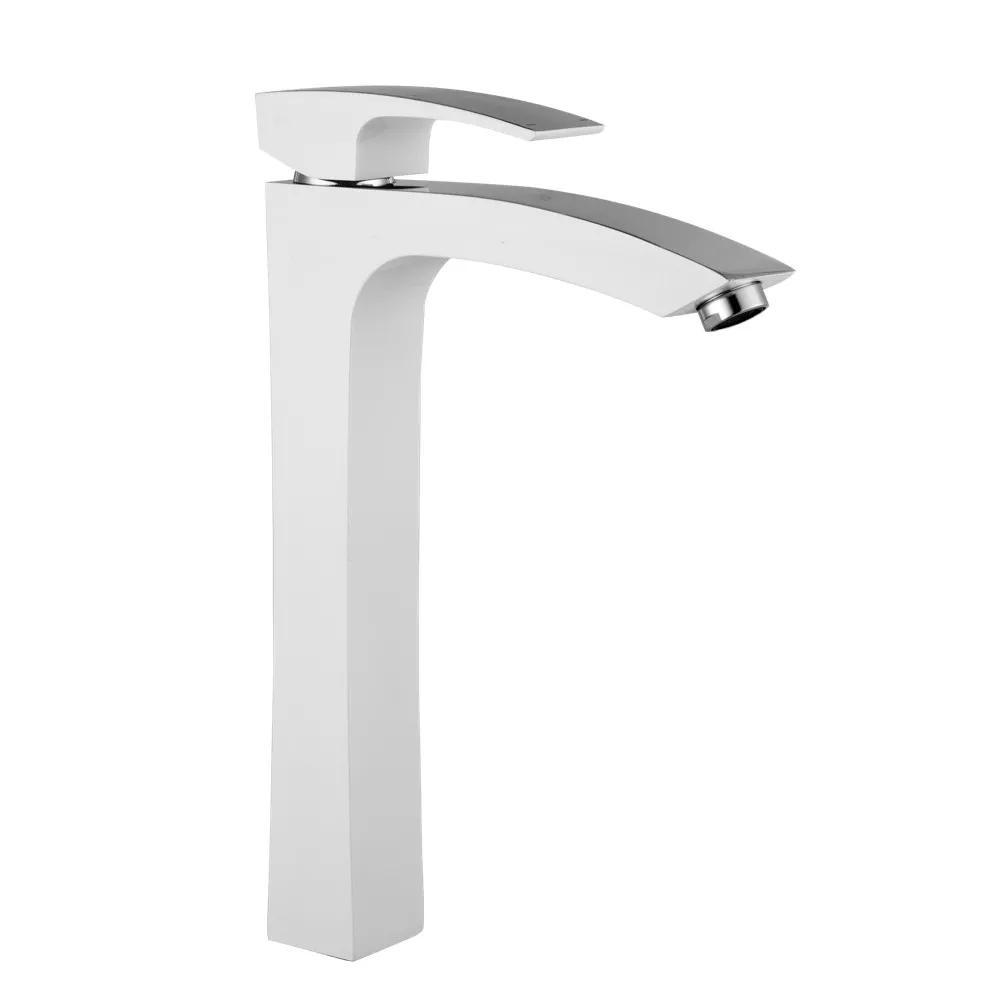 Змішувач для умивальника GAPPO G1007-18, білий/хром, фото 1