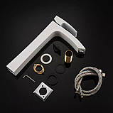 Змішувач для умивальника GAPPO G1007-18, білий/хром, фото 5