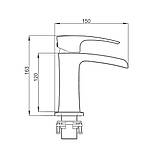 Змішувач для умивальника GAPPO G1007-20, хром, фото 6