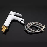 Змішувач для біде GAPPO G5048, білий/хром, фото 3