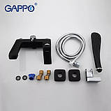Змішувач для ванни GAPPO G3250, чорний, фото 3