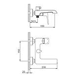 Змішувач для ванни GAPPO G3250, чорний, фото 5