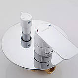 Вбудована душова система GAPPO G7148-8, вилив - перемикач на лійку, 3-функції, білий/хром, фото 3