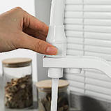 Змішувач для кухні на дві води GAPPO G4317-8 з гнучким виливом, білий, фото 3