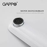 Змішувач для умивальника GAPPO G1048-22, білий/хром, фото 5