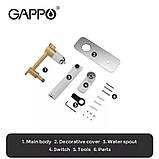 Змішувач для умивальника GAPPO G1048-22, білий/хром, фото 7