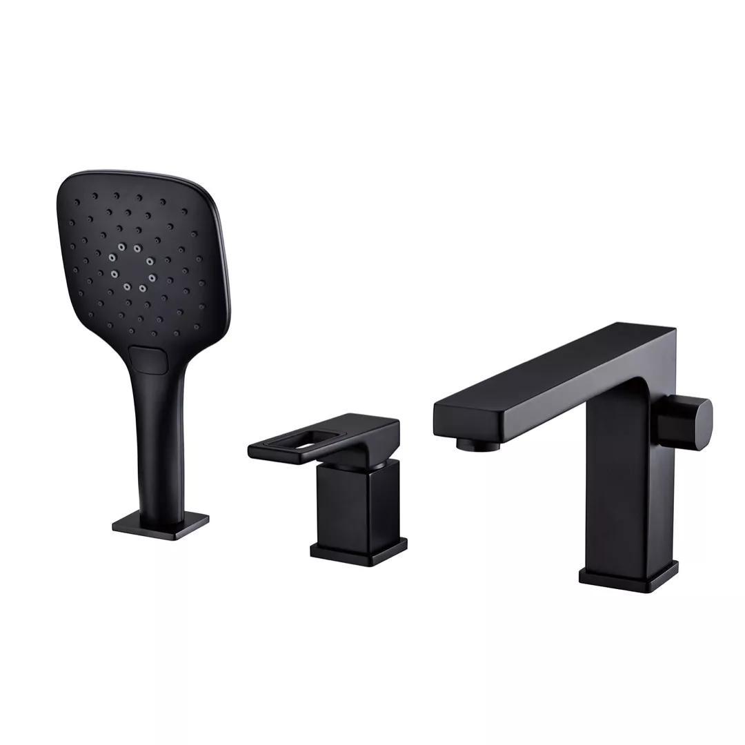 Змішувач для ванни на борт GAPPO G1117-6, чорний, фото 1