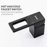 Змішувач для ванни на борт GAPPO G1117-6, чорний, фото 6