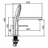 Змішувач для ванни на борт GAPPO G1117-6, чорний, фото 9