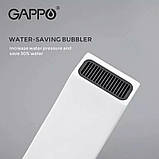 Змішувач для умивальника GAPPO G1007-50, білий/хром, фото 4