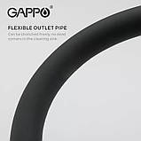 Змішувач для кухні на дві води GAPPO G4398-36 з гнучким виливом, чорний, фото 6