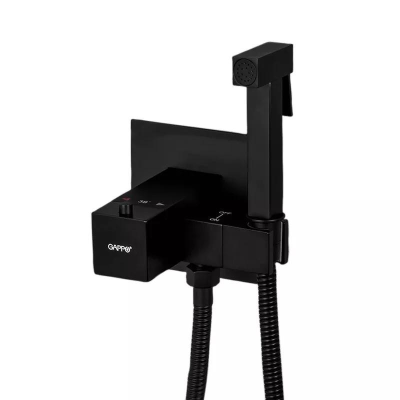Гігієнічний душ GAPPO G7207-60 із термостатом, чорний, фото 1