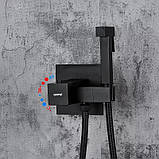 Гігієнічний душ GAPPO G7207-60 із термостатом, чорний, фото 3