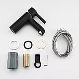 Змішувач для раковини GAPPO G1003-6, чорний/хром, фото 5