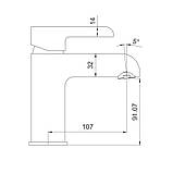 Змішувач для раковини GAPPO G1003-6, чорний/хром, фото 6