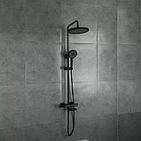 Душова система з термостатом GAPPO G2403-56, вилив - перемикач на лійку 3 режими, чорний/хром, фото 2