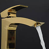 Змішувач для умивальника GAPPO G1007-32, золото, фото 4