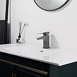 Змішувач для умивальника GAPPO G1007-91, збройова сталь, фото 2